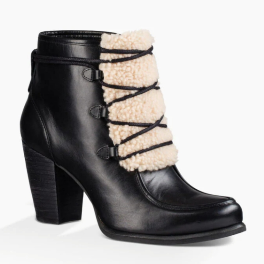 UGG Analise Exposed Fur Bootie